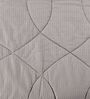 Grey Waffle Cotton Striped Queen Size Quilt