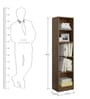 Wakayama 5 Tier Book Shelf in Brown Finish