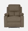 Wakizashi Fabric 1 Seater Manual Recliner In Brown & Grey Colour