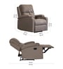 Wakizashi Fabric 1 Seater Manual Recliner In Brown & Grey Colour