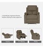 Wakizashi Fabric 1 Seater Manual Recliner In Brown & Grey Colour