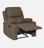 Wakizashi Fabric 1 Seater Manual Recliner In Brown & Grey Colour