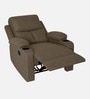 Wakizashi Fabric 1 Seater Manual Recliner In Brown & Grey Colour