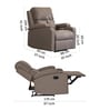 Wakizashi Fabric 1 Seater Manual Recliner in Brown Colour Wakizashi Fabric 1 Seater Manual Recliner in Brown Colour