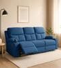 Wakizashi Fabric 3 Seater Manual Recliner Denimin  Blue Colour