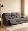 Wakizashi Fabric 3 Seater Manual Recliner in Charcoal Grey Colour