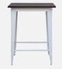Spaulding Metal Bar Table Set in White Colour With 4 Chairs