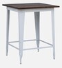 Spaulding Metal Bar Table Set in White Colour With 4 Chairs