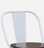 Spaulding Metal Bar Table Set in White Colour With 4 Chairs