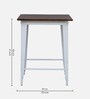 Spaulding Metal Bar Table Set in White Colour With 4 Chairs