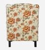 Wales Fabric Wing Chair In Floral Red Colour