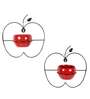 Wall Hanging Red Apple Planters Set of 2