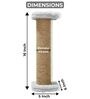 Wall Hanging Scratching Post For Cat Kitten Large Size In Grey Colour
