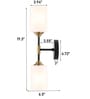 Wall Light (BLK Gold Double, Without Bulb)