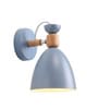 Wall Light/Swing Arm, Black (Blue Metal Wooden Wall Light)
