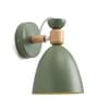 Wall Light/Swing Arm, Black Green Metal Wooden Wall Light)