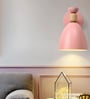 Wall Light/Swing Arm, Pink Metal Wooden Wall Light)