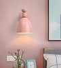 Wall Light/Swing Arm, Pink Metal Wooden Wall Light)