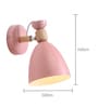 Wall Light/Swing Arm, Pink Metal Wooden Wall Light)