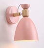Wall Light/Swing Arm, Pink Metal Wooden Wall Light)