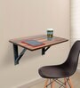 Bruno Wall Mounted Table in Brown Finish