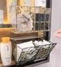 Wall Mounted Bathroom Storage Box Flip Cover Cosmetic Organizer