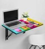 Wall Mounted Foldable Study Table with Beer Print in Matte Finish