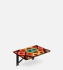 Wall Mounted Foldable Study Table with Ethnic Pattern in Matte Finish