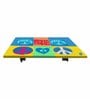 Wall Mounted Foldable Study Table with Quirky Peace Print in Matte Finish