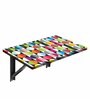 Wall Mounted Foldable Study Table with Retro Design in Matte Finish