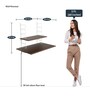 Zen Wall Mounted Table in White & Brown Finish