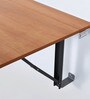 Wall Mounted Height Adjustable Desk in Desert Walnut Finish