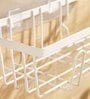 White Carbon Steel Wall Mounted Storage Shelf