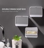 Wall Mounted with Drain Drawer Soap Case Box