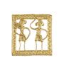 Wall Of Squared Sanguine Gold Brass Showpiece