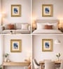 Golden Matte Plastic Baroque Square Wall Plaque