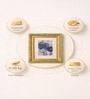 Golden Matte Plastic Baroque Square Wall Plaque
