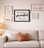 Black Matte Plastic Baroque Leaf Wall Plaque