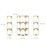 Wall Rectangular Etching Tealight Holder Set of 3