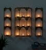 Wall Rectangular Etching Tealight Holder Set of 3