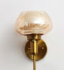Wall Sconce with Kachori Amber Glass Shade