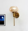 Wall Sconce with Kachori Amber Glass Shade