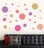 PVC Vinyl Flower Pattern Motifs Wall Sticker