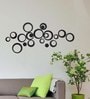 Wall Whisper Geometric Circle Shape Red Premium Quality Wall Sticker