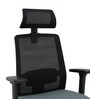 Wallis Fabric Ergonomic Chair In Black Colour