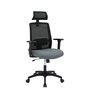 Wallis Fabric Ergonomic Chair In Black Colour
