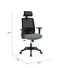 Wallis Fabric Ergonomic Chair In Black Colour