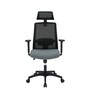 Wallis Fabric Ergonomic Chair In Black Colour