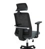Wallis Fabric Ergonomic Chair In Black Colour
