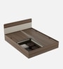 Walnico King Size Bed With Box Storage In Melamine Finish